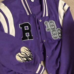 Purple Varsity Jacket for women